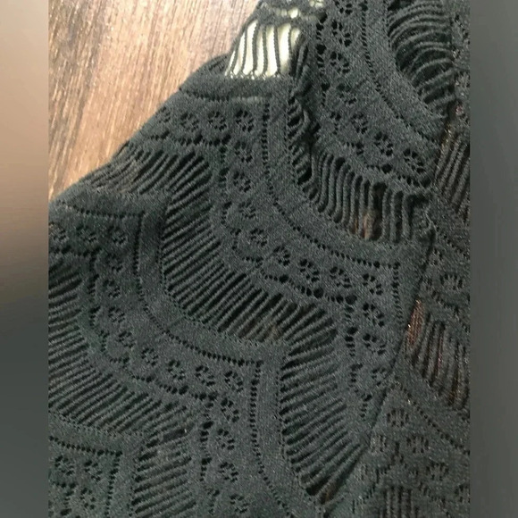 Free People FP Green Scalloped Lace back cutout mini Dress Women's Size Small - Picture 4 of 13